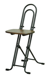 W-150TD ルネセイコウ ベストホビーチェア 高さ調整式 折りたたみチェア (ダークブラウン×ブラック) パイプ椅子 作業用チェア [W150TD]