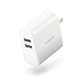エレコム 24W AC充電器 USB×2ポート（ホワイト） MPA-ACU05WH