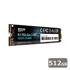 シリコンパワー SiliconPower M.2 2280 NVMe PCIe 3.0x4 SSD 512GB A60 SP512GBP34A60M28