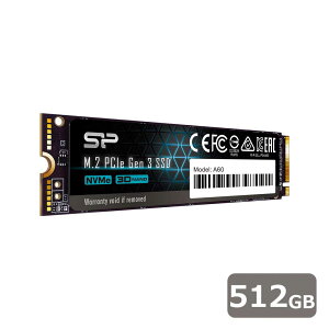 Silicon PowerbVRp[ SiliconPower M.2 2280 NVMe PCIe 3.0x4 SSD 512GB PCIe M.2 SSD P34A60 SP512GBP34A60M28