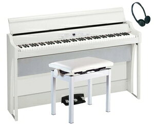 コルグ 電子ピアノ(ホワイト)【高低自在椅子(PC-300-WH)&ヘッドホン付き】 G1B-AIR-WHITE(イスツキ) KORG G1B AIR