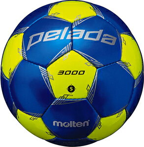 F5L3000-BL モルテン サッカーボール 5号球（人工皮革） Molten ペレーダ3000 (メタリックブルー×ライトイエロー)