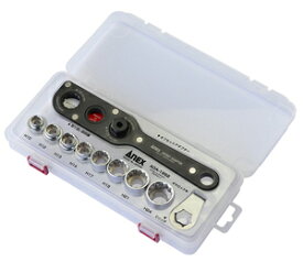 アネックス(ANEX) オフセットアダプター ソケットセット(Hソケット8個、ギアロック付) AOA-19S2 兼古製作所 アネックスツール