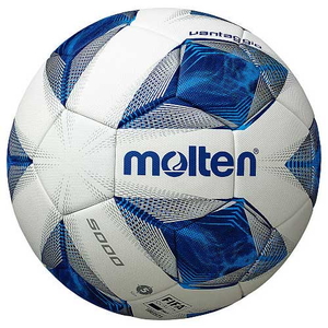 F5A5000 モルテン サッカーボール 5号球 (人工皮革) Molten ヴァンタッジオ5000(ホワイト×ブルー) ボール