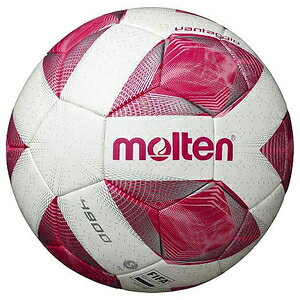 F5A4901-P モルテン サッカーボール 5号球 (人工皮革) Molten　ヴァンタッジオ4900 土用(スノーホワイトパール×ピンク)