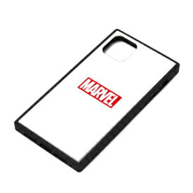 PGA iPhone 11用 ガラスハイブリッドケース MARVEL（ロゴ/ホワイト） PG-DGT19B10MVL【MARVELCorner】