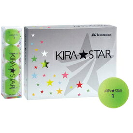 KIRA STAR 2N LI 12P キャスコ KIRA★STAR 1ダース 12個入り（ライム） Kasco キラスター ゴルフボール