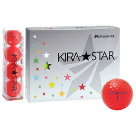 KIRA STAR 2N RD 12P キャスコ KIRA★STAR 1ダース 12個入り（レッド） Kasco キラスター ゴルフボール