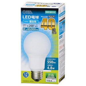�I�[�� LED�d�� ��ʓd���` 550lm�i�����F�����j LDA5N-G AG53 OHM [LDA5NGAG53]