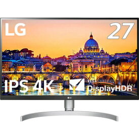 LG 27UL850-W [27インチ/4K/DisplayHDR400/IPS非光沢/USB Type-C、DP、HDMI×2/スピーカー/FreeSync/高さ調節、ピボット/ハードウェアキャリブレーション］ IPS 4Kモニター