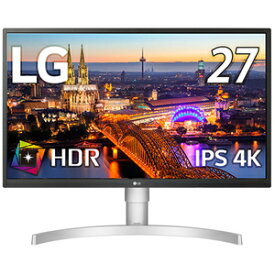 LG [27型 HDR対応4Kモニター（3840×2160） IPS/HDR10/高さ調整/ピボット/FreeSync/DAS Mode/フリッカーセーフ/ブルーライト低減/工場出荷時キャリブレーション済/HDMI2.0準拠 IPS 4Kモニター 27UL550-W