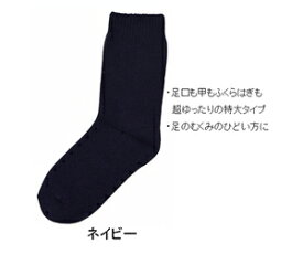 7-1643-03 神戸生絲 大きな靴下 紳士 春夏用 （ネイビー・24～29cm） 5694 [7164303]