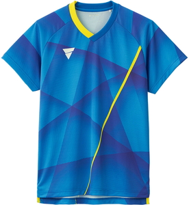 TSP-031484-0120-2XL ヴィクタス 男女兼用 卓球用ゲームシャツ 新しい到着 お洒落 VICTAS V-NGS200 ブルー サイズ：2XL