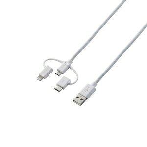 GR Lightning/Type-C/micro BRlN^ 3in1X}[gtHpUSBP[u 1.0m 3AizCgj MPA-JNAMBLC10WH