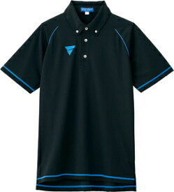 TSP-033463-0020-5XL ヴィクタス 男女兼用 卓球用ポロシャツ（ブラック・サイズ：5XL） VICTAS　V-PP215