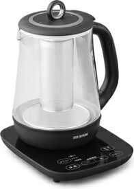 IKE-G1500T-B アイリスオーヤマ 電気ケトル　1.5L　ガラス IRIS OHYAMA Glass kettle [IKEG1500TB]