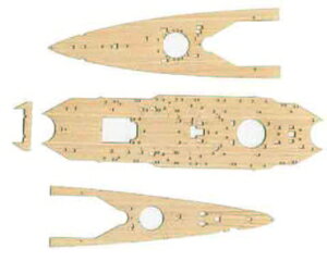 フジミ 1/700 特シリーズ No.46 EX-102 日本海軍巡洋戦艦 天城用 木甲板シール(w/艦名プレート)【特46EX-102】 ディテールアップパーツ