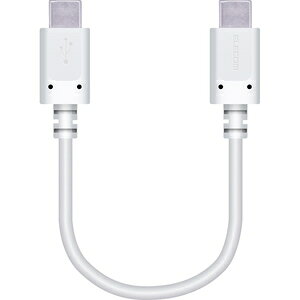 �G���R�� Type-C �P�[�u�� USB Type C to Type C 0.1m PD 60W RoHS�w�ߏ����i�z���C�g�j MPA-CC01PNWH