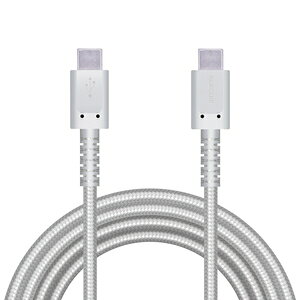 �G���R�� Type-C �P�[�u�� USB C to C 2m PD 60W ���ϋv �i�C�����f�ށi�z���C�g�j MPA-CCS20PNWH