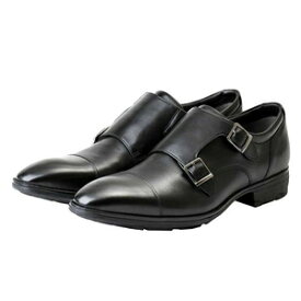 革靴　ビジネスカジュアル　冠婚葬祭 TU-8004 008 26.0 テクシーリュクス ビジネスシューズ（ブラック・26.0cm） texcy luxe（アシックス商事）ダブルモンクストラップ