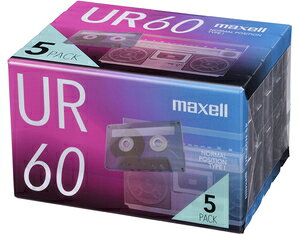 マクセル 60分 ノーマルテープ 5本パック UR-60N-5P maxell カセットテープ「UR」