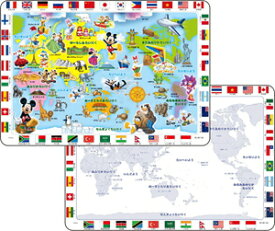 テンヨー ディズニー めきめきチャイルドパズル ミッキーマウスと世界地図であそぼう！ 60ピース【DC-60-145】 ジグソーパズル 【Disneyzone】