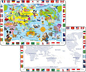 ディズニー めきめきチャイルドパズル ミッキーマウスと世界地図であそぼう！ 60ピース ジグソーパズル テンヨー 【Disneyzone】