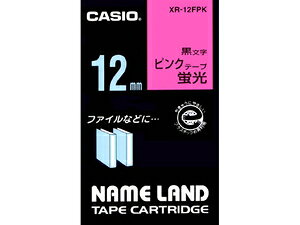�J�V�I �e�[�v�J�[�g���b�W �u���F�e�[�v�i12mm��/�u���s���N�e�[�v/�������j CASIO NAME LAND�i�l�[�������h�j XR-12F-PK