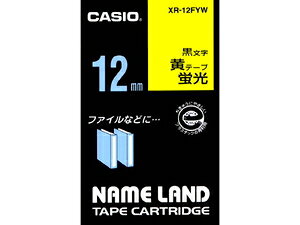 �J�V�I �e�[�v�J�[�g���b�W �u���F�e�[�v�i12mm��/�u�����e�[�v/�������j CASIO NAME LAND�i�l�[�������h�j XR-12F-YW