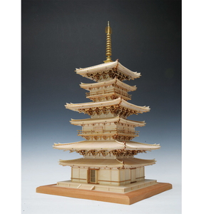 お値打ち価格で ウッディジョー 1 75 木製模型 建築 薬師寺 東塔 改良版
