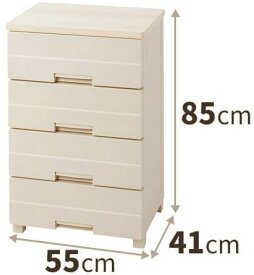 天馬 フィッツプラスイージー　幅55cm　4段（カプチーノ）110007713 FE5504カプチ-ノ テンマ Fits 最大外寸(約)：幅55×奥行41×高さ85cm チェスト・タンス 完成品 [FE5504カプチノ]