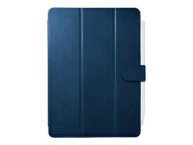 バッファロー iPad Pro 11インチ（2020年モデル）用 3アングルレザーケース（ブルー） BSIPD2011CL3BL