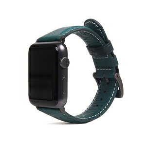 SLG Design Apple Watch Series 1/2/3/4/5/6 �� SE 42/44mm�p �o���h�i�u���[�j ITALIAN MINERVA BOX LEATHER SD18389AW