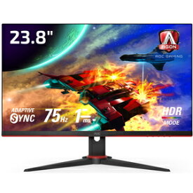 AOC 23.8型 ゲーミング液晶ディスプレイ（75Hz/1920×1080/1ms(MPRT)/IPS/ノングレア/DisplayPort/HDMI/FreeSync/HDR Mode/Flicker Free） ゲーミングモニター 24G2E5/11