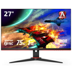 AOC 27型 ゲーミング液晶ディスプレイ（75Hz/1920×1080/1ms(MPRT)/IPS/ノングレア/DisplayPort/HDMI/FreeSync/HDR Mode/Flicker Free） ゲーミングモニター 27G2E5/11