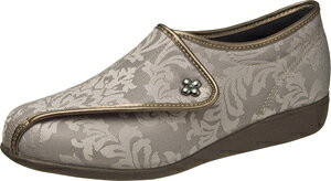 アサヒシューズ レディース 快歩主義 介護シューズ 3E 両足(グレージュガラ・サイズ:21.5cm) L011-GYJガラ-21.5 女性 婦人 介護靴 リハビリ ジャガード織