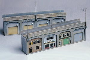 鉄道模型 毎日がバーゲンセール グリーンマックス 再生産 Nゲージ 店舗 2143 未塗装組立キット ストアー 高架下の倉庫