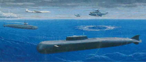 1 700 NEW売り切れる前に☆ 潜水艦 H.M.S.トラファルガー vs オスカー 開催中 ソビエト ドラゴンモデル プラモデル