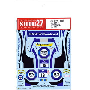 X^WI27 1/24 BMW Z4 Walkenhorst Motorsport #18 Nur 2015yST27-DC1133z fBe[Abvp[c
