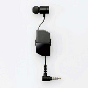 エレコム 4極ミニプラグ方式スマートフォン専用 コード巻取りモノラルイヤホン EHP-FR10CMMBK ELECOM FAST MUSIC