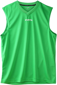 FNT-FTW7034-031-140 FINTA（フィンタ） サッカー・フットサル用　インナーシャツ（グリーン・サイズ：140cm） ジュニア用　メッシュ　ノースリーブ