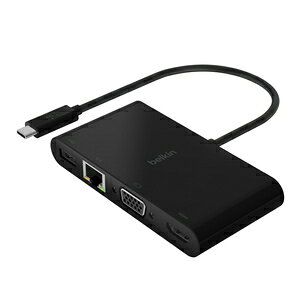 BELKIN 100W PDΉ USB-C + }`fBAiLAN|[g/HDMI/VGA/USB-A/USB-Cj ϊA_v^ AVC004BTBK
