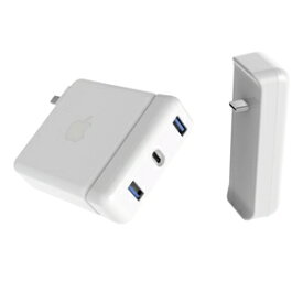 HYPER Apple純正Type-C電源アダプタ専用 PD82W対応 Type-C1ポート/USB2ポート付ハブ 87W HP16201