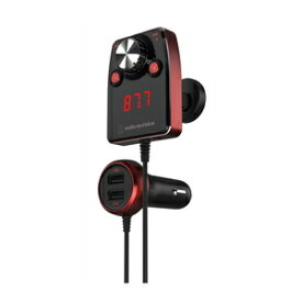 AT-FMR5BT-RD オーディオテクニカ Bluetooth搭載 FMトランスミッター 3.4A（2.4A/1.0A）/2ポート（レッド） audio-technica
