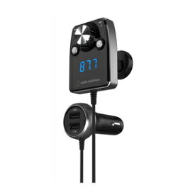 AT-FMR5BT-SV オーディオテクニカ Bluetooth搭載 FMトランスミッター 3.4A（2.4A/1.0A）/2ポート（シルバー） audio-technica
