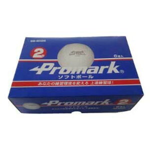 サクライ貿易 ソフトボール 2号球(小学生用) 6球入り(ホワイト) SB-8026 PROMARK プロマーク 練習球
