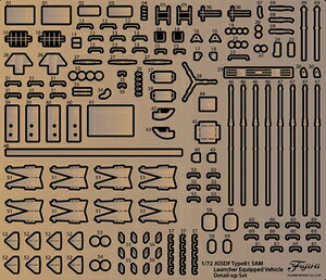 フジミ 1/72 ミリタリーシリーズ No.209 陸上自衛隊 81式短距離地対空誘導弾 射撃統制装置/発射機 純正エッチングパーツ【ML209】 ディテールアップパーツ