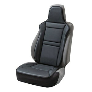 BONFORM シートカバー レーシングレザー 軽/普通車 前席フリーサイズフロント1枚 ブラック 4078-91BK ボンフォーム