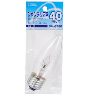 オーム シャンデリア球 40W 口金E26 クリア LB-C7640-C OHM [LBC7640C]