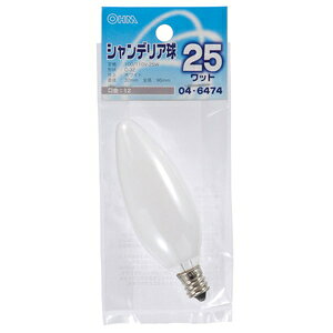 �I�[�� �V�����f���A�� 25W ����E12 �z���C�g LB-C2225-W OHM [LBC2225W]